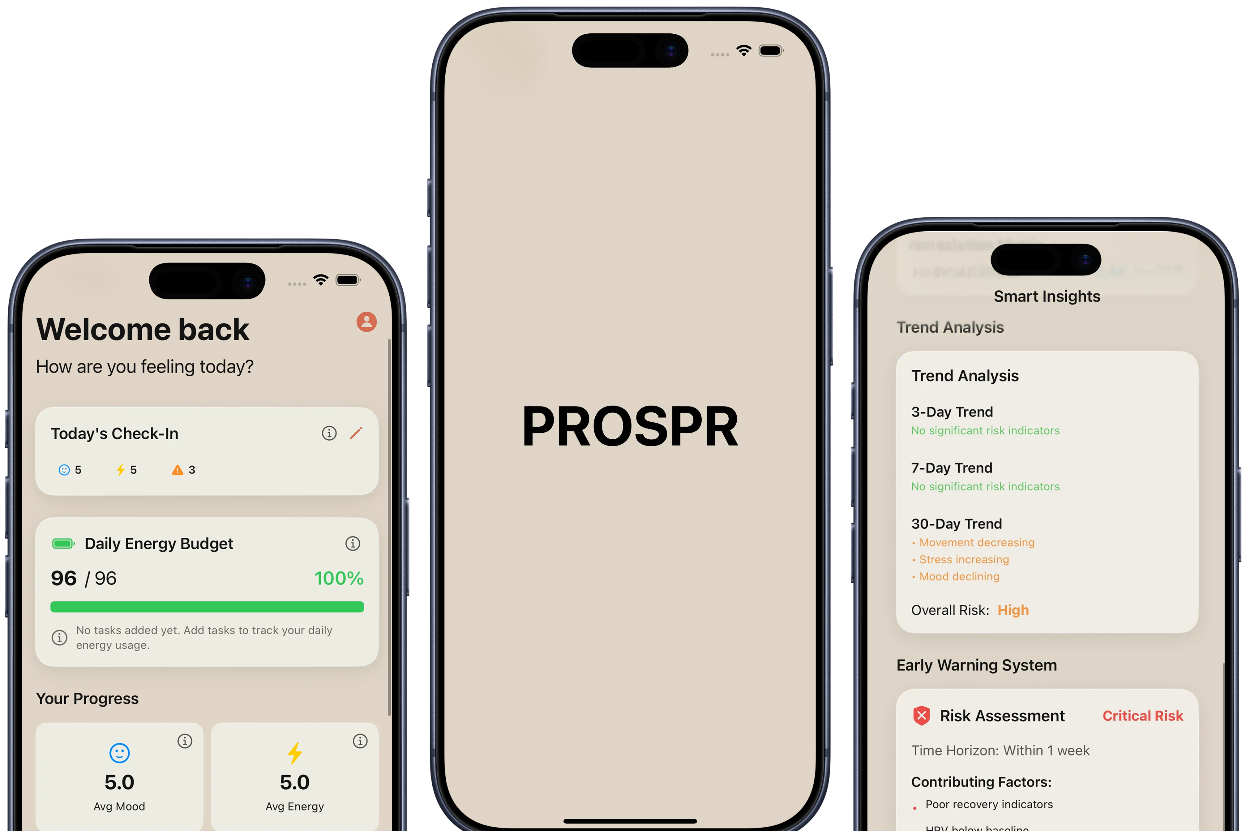 PROSPR app on iPhone